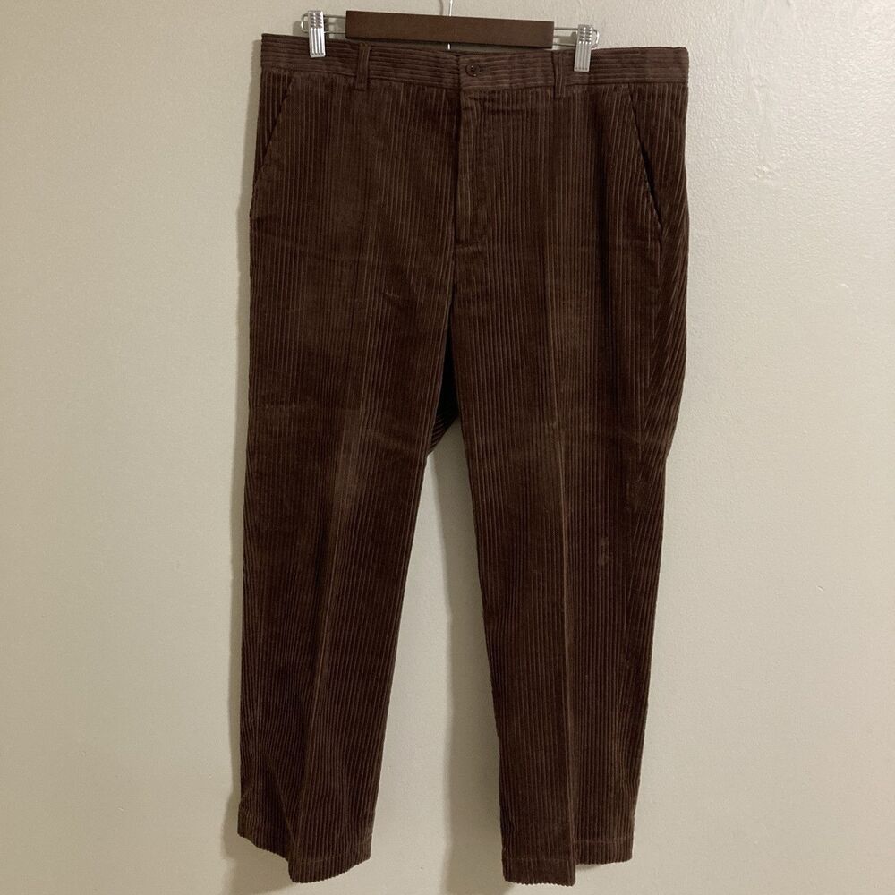 Prestige Original Corduroy Pants Brown Men’s Size 34x29 Relaxed Fit Cotton EUC
